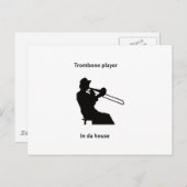 Trombone player in da house briefkaart (Voorkant / Achterkant)