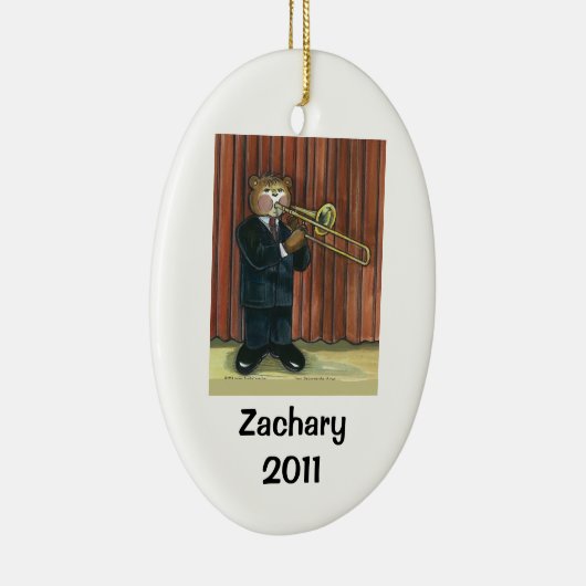 Trombone Player Personalized Ornament (Rechts)
