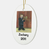 Trombone Player Personalized Ornament (Links)