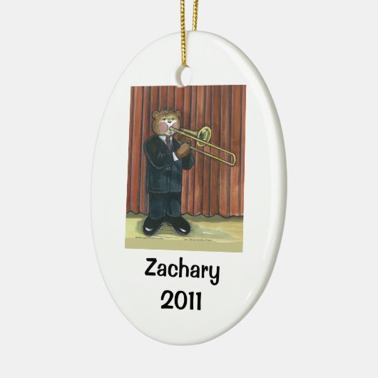 Trombone Player Personalized Ornament (Links)
