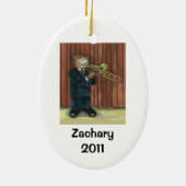 Trombone Player Personalized Ornament (Achterkant)