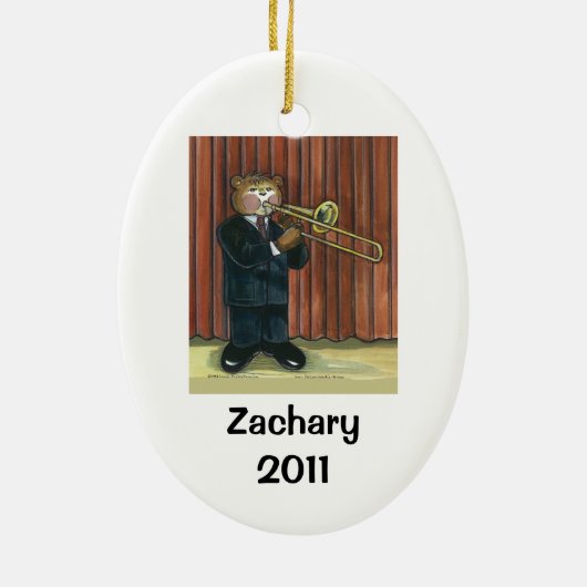 Trombone Player Personalized Ornament (Achterkant)