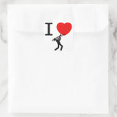 Trombone Player Vierkante Sticker (Tas)