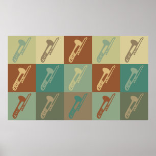 Trombone Pop Art Poster