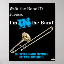 Trombone Poster "Ik ben in de band"