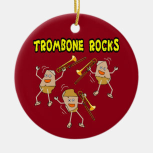 Trombone Rocks Keramisch Ornament