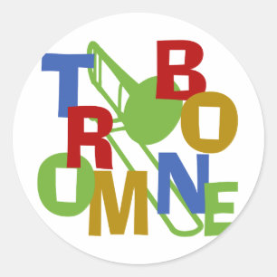 Trombone Scramble Ronde Sticker