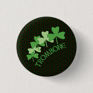 Trombone Shamrocks Arc Ronde Button 3,2 Cm