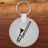 Trombone silhouette sleutelhanger (Voorkant)