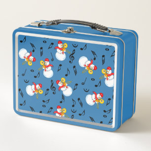 Trombone Snowman Muzieknoten Patroon