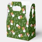Trombone Snowman Muzieknoten Patroon Bedankdoosjes (Geopend)
