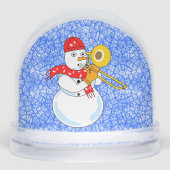 Trombone Snowman Snow Globe (Avant)