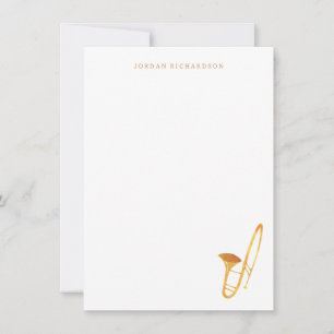 Trombone Stationery - Instrument dank u notities