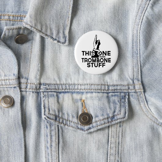 Trombone Stuff - Funny Trombone Music Ronde Button 5,7 Cm (In situ)