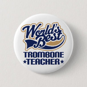 Trombone Teacher Gift Ronde Button 5,7 Cm