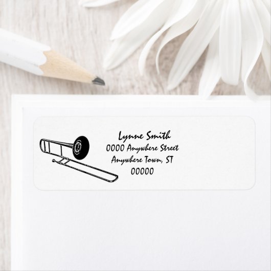 Trombone"Tekening" Etiket (Insitu)