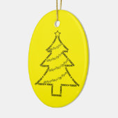 Trombone Texte Arbre de Noël Ornement en céramique (Gauche)