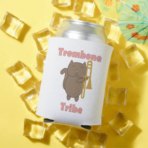 Trombone Tribe Grappige Kawaii Kat Roze Letters Blikjeskoeler