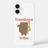 Trombone Tribe Schattige Kat Muzikant Roze Case-Mate iPhone Case (Achterkant)