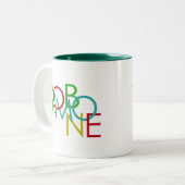 Trombone Tweekleurige Koffiemok (Voorkant links)