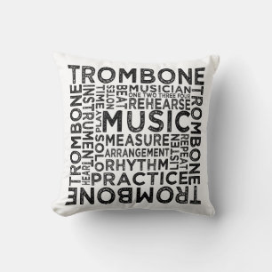 Trombone Typografie Kussen