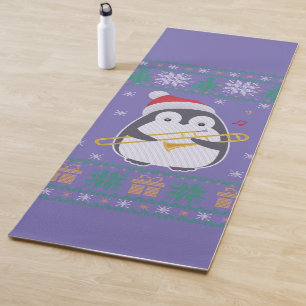 Trombone Ugly Christmas Sweater Penguin Xmas Famil Yogamat
