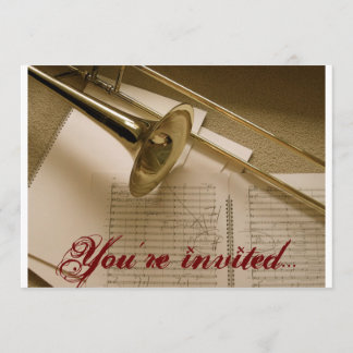 Trombone-uitnodiging Kaart