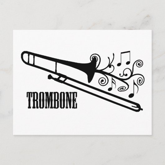 Trombone Vector Design Briefkaart (Voorkant)