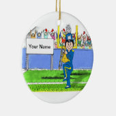 Trombone - Vrouw Keramisch Ornament (Rechts)