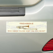 Trombone:  Wie heeft kleppen nodig?  Bumpersticker (Op auto)