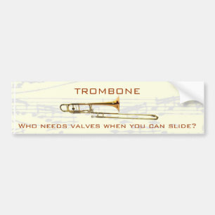 Trombone: Wie heeft kleppen nodig? Bumpersticker