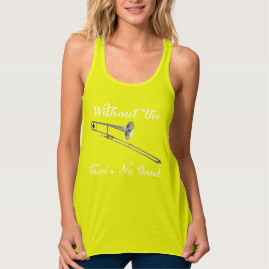 Trombone Women's Slim Fit Racerback Dark Tanktop (Voorkant)