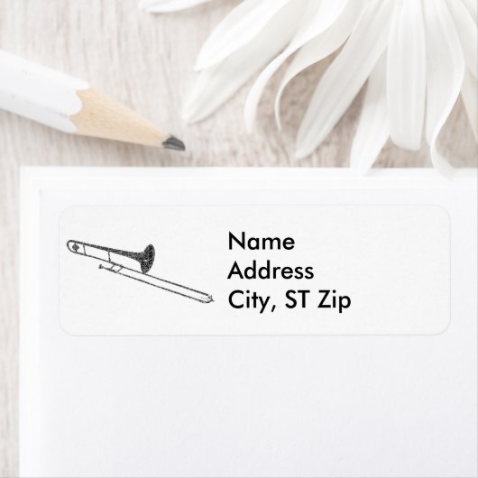 Trombone Word Cloud Etiket (Insitu)
