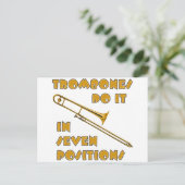 Trombonen doen het in 7 posities briefkaart (Staand voorkant)