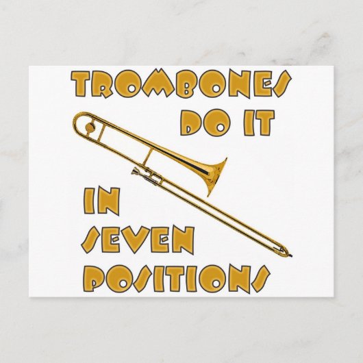 Trombonen doen het in 7 posities briefkaart (Voorkant)