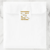 Trombonen doen het in 7 posities ronde sticker (Tas)