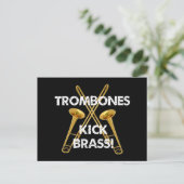 Trombones Kick Brass. Briefkaart (Staand voorkant)