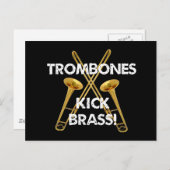 Trombones Kick Brass. Briefkaart (Voorkant / Achterkant)