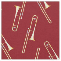 Trombones Music Musician Room Decor Red