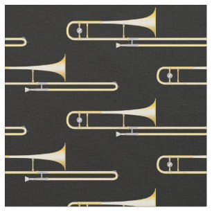 Trombones Music Musician Room Decor Stof