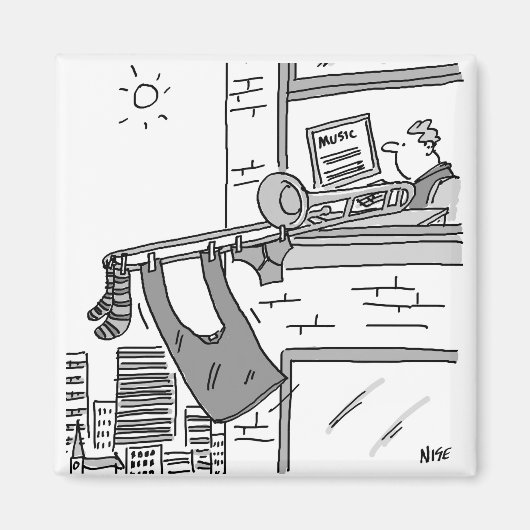 Trombonist Hangs zijn wasbeurt uit Magneet (Voorkant)