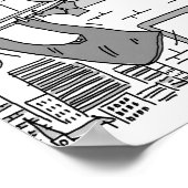 Trombonist Hangs zijn wasbeurt uit Poster (Hoek)