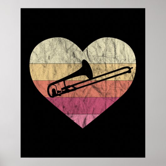 Trombonist houdt van het spelen van Trombone Poster (Voorkant)