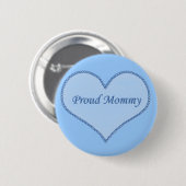 Trommel Button, blauw Ronde Button 5,7 Cm (Voorkant /achterkant)