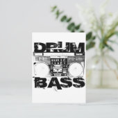 Trommel en Bass Briefkaart (Staand voorkant)