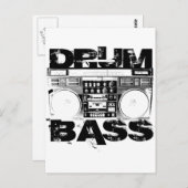 Trommel en Bass Briefkaart (Voorkant / Achterkant)