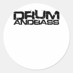 Trommel en Bass Ronde Sticker
