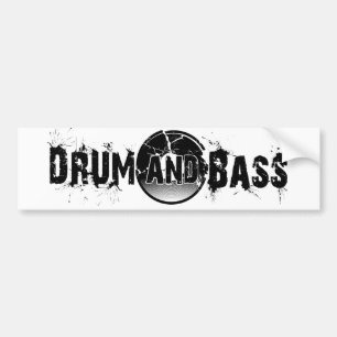Trommel- en Bass-verbrijzelingsrecord Bumpersticker