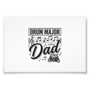 Trommel Majoor Vader Vintage Muzieksjabloon_1 Foto Afdruk
