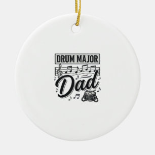 Trommel Majoor Vader Vintage Muzieksjabloon_1 Keramisch Ornament